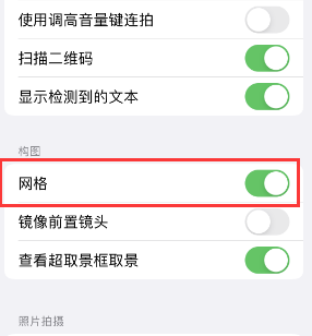 保亭苹果手机维修网点分享iPhone如何开启九宫格构图功能 