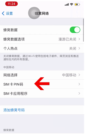 保亭苹果14维修网分享如何给iPhone14的SIM卡设置密码 